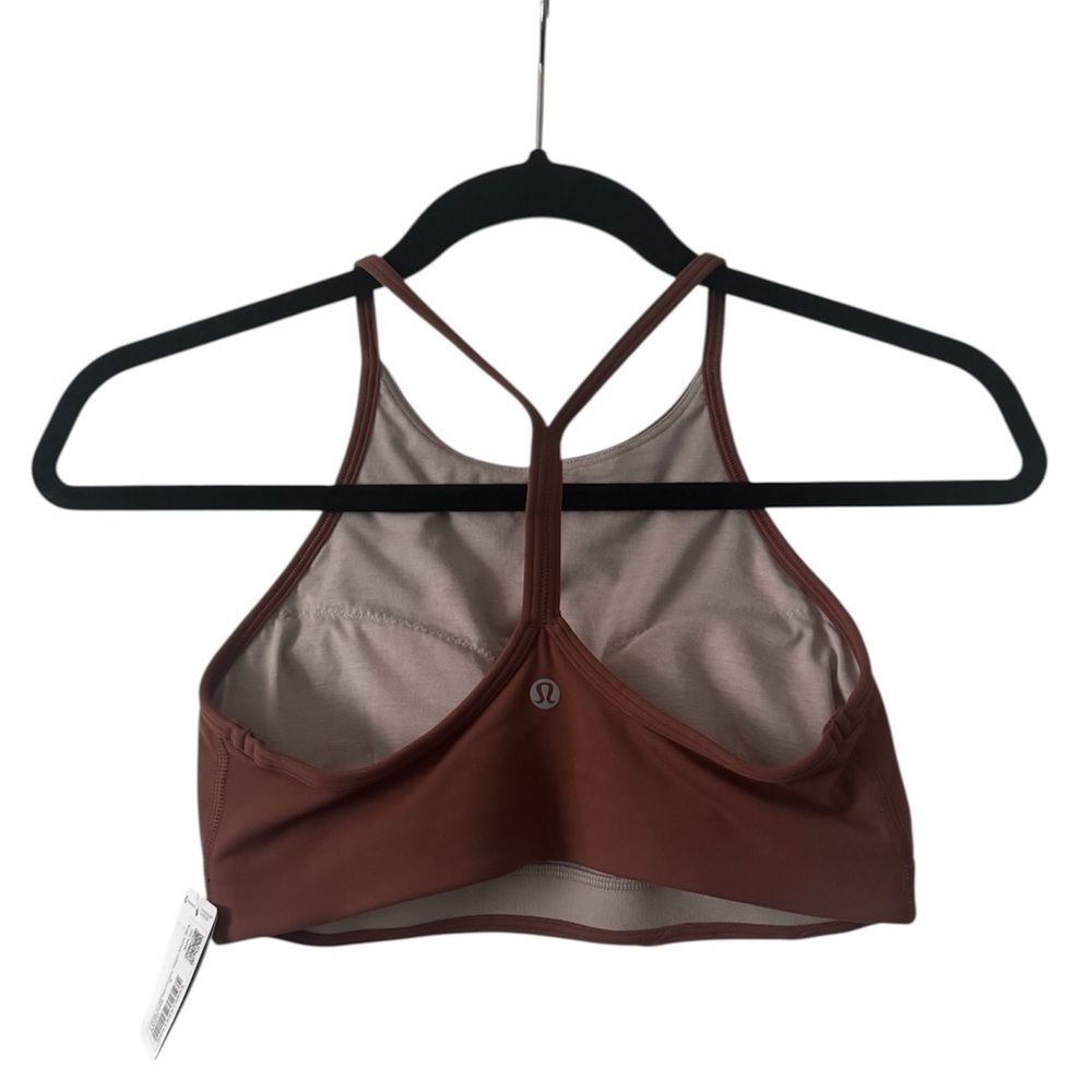 Lululemon Flow Y Wrap-Front High-Neck Bra in Ancient Copper - Picture 2 of 4